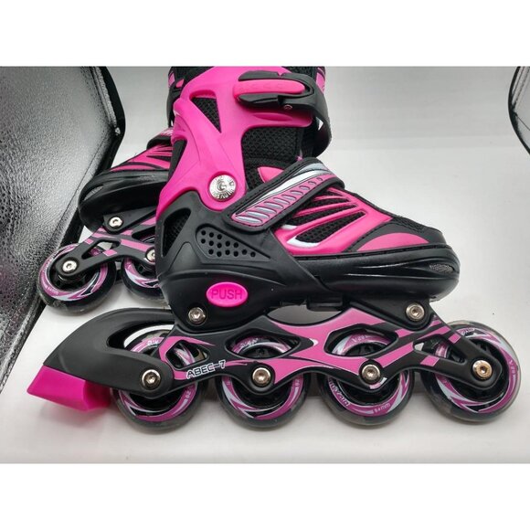 Adjustable Pink & Black Inline Skates By Dikashi With ABEC-7 Bearings - Picture 9 of 11